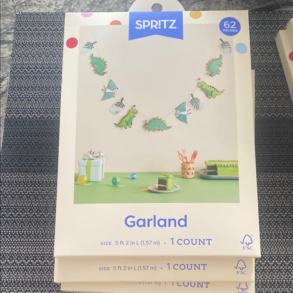 Spritz Holiday Garland Green and Blue